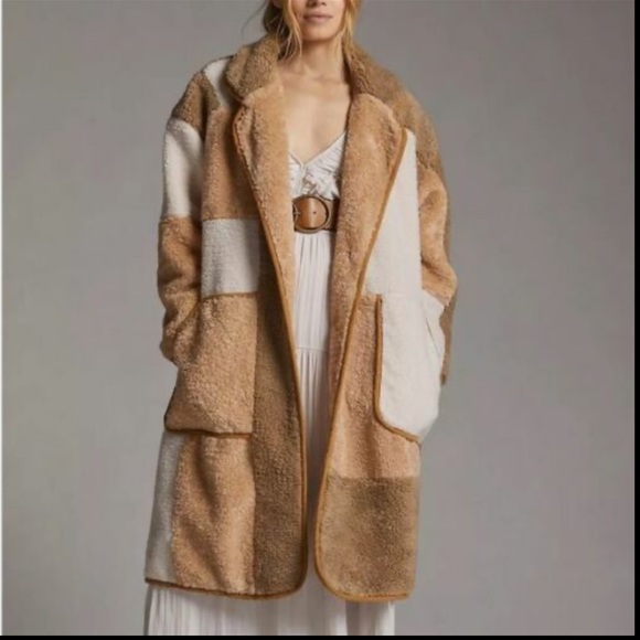Anthropologie Pilcro Sherpa color blocked coat - Picture 3 of 4